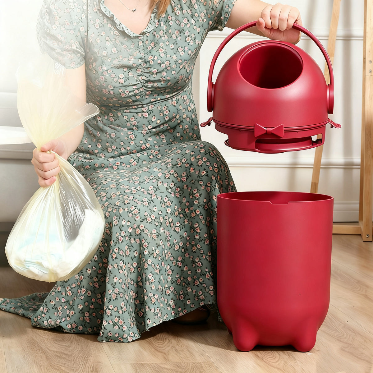 Windeleimer mit Deckel, 12 L, geruchsdicht