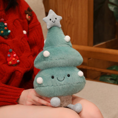 Weihnachtsplüschtiere, Weihnachtsbaum und Schneeflocke
