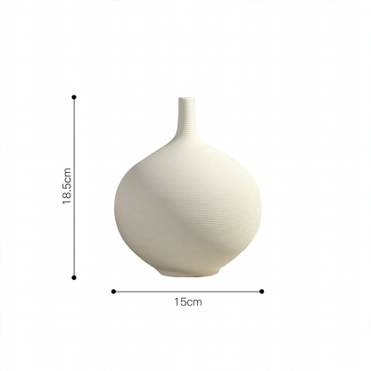 Keramik-Blumenvase, modern, weiß