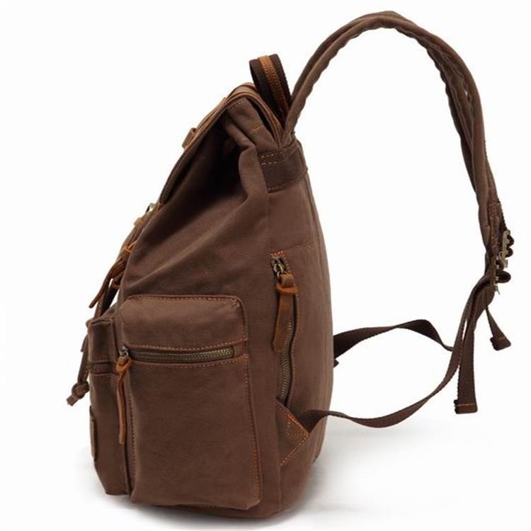 Leinen-Rucksack, 36–55 L, 15,6 Zoll, im Vintage-Stil