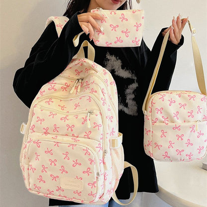 Drei-teiliges Rucksack-Set aus Nylon, groß und vielseitig