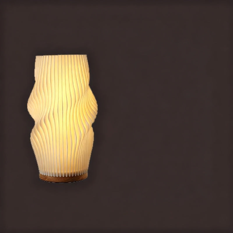 3D-Drehlampe mit USB-Aufladung, Creme-Stil