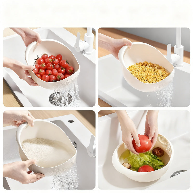 Kunststoff-Siebkörbchen zum Waschen und Abtropfen