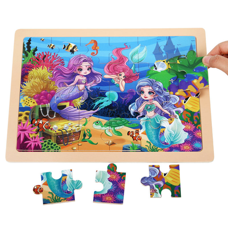 Holzpuzzle 24 Teile für Kinder