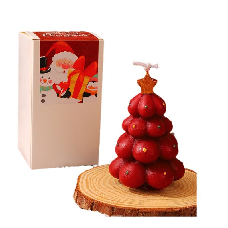 Weihnachtskerzen aus Sojamischung, Christbaumform