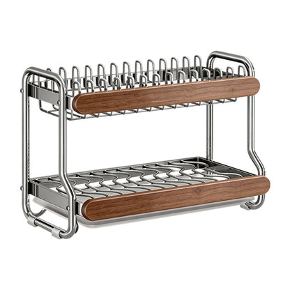 Edelstahl-Geschirrständer, 2–3 Ebenen, Vintage-Design