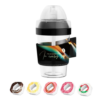 Sporttrinkflasche mit Strohhalm, 400 ml