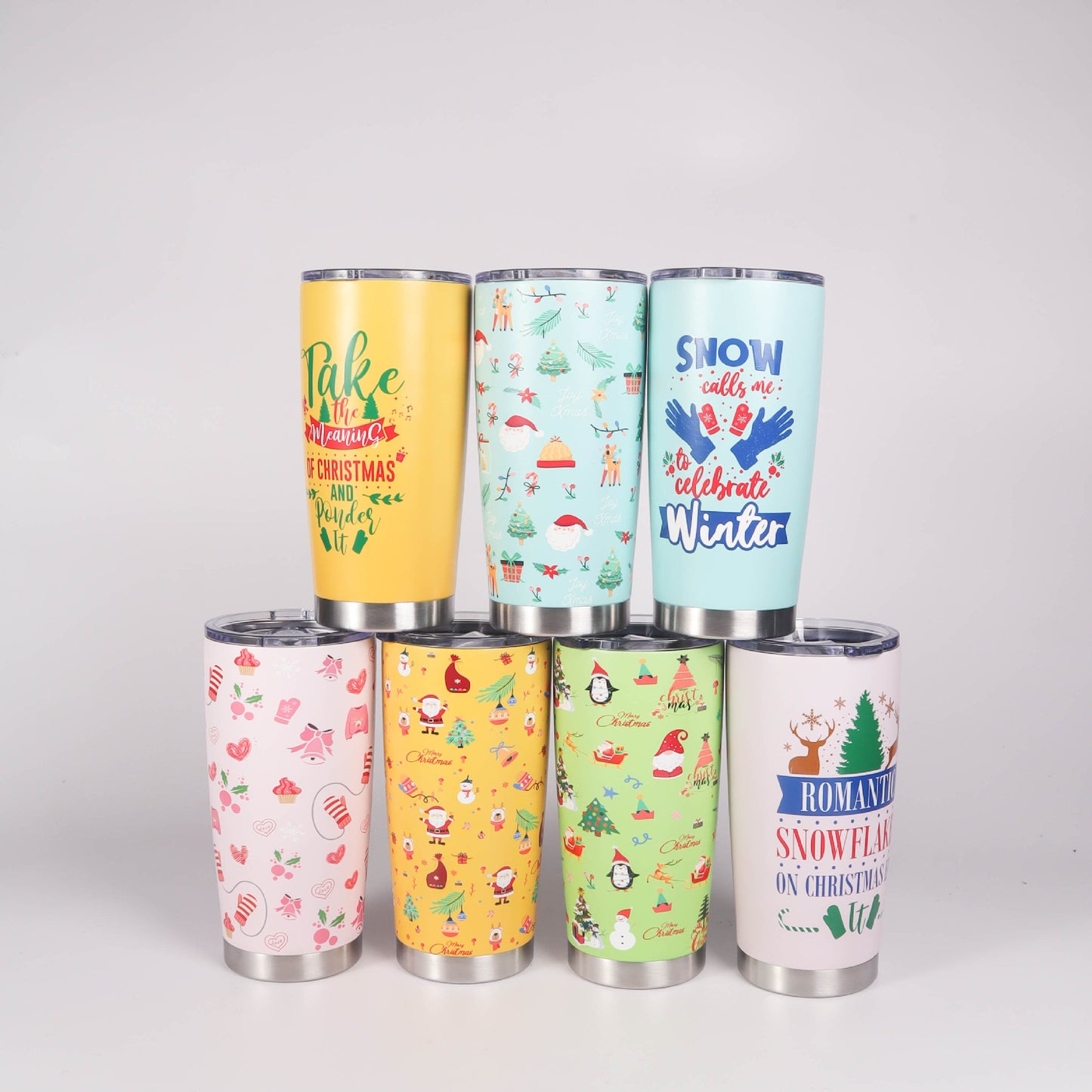 Isolierbecher aus Edelstahl, 20 oz, mit Drehverschluss