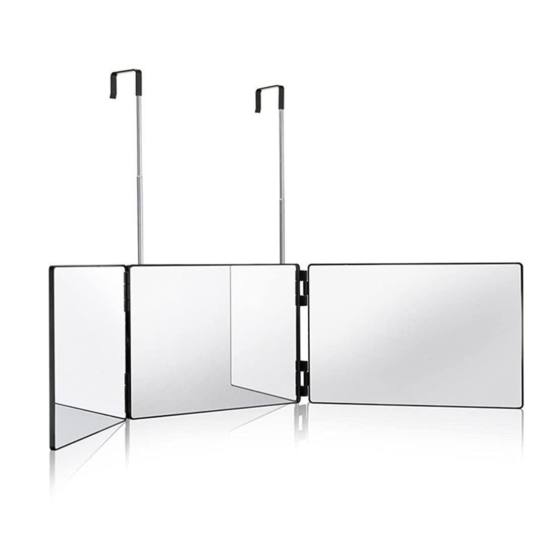 Dreiteiliger Klappspiegel mit Haken, optional mit LED