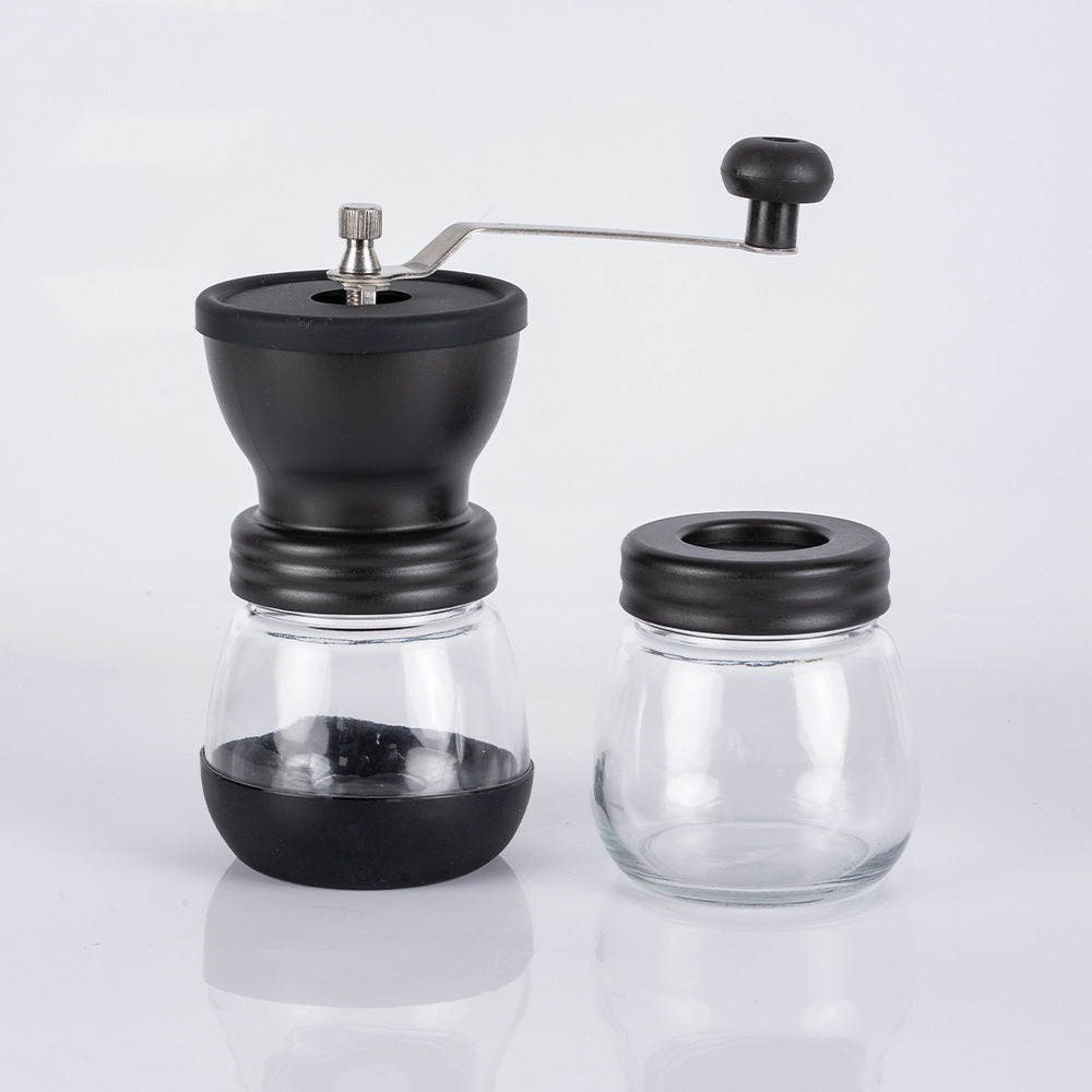 Handkaffeemühle aus Glas, modernes Design