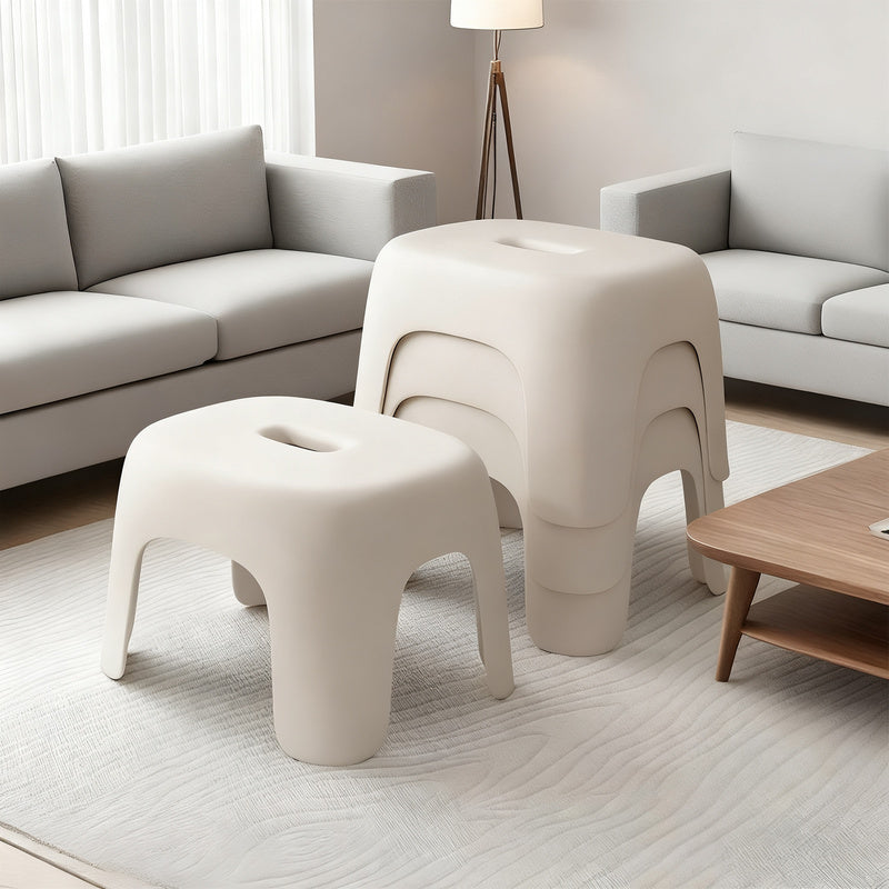 Kunststoff-Hocker, quadratisch, robust
