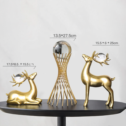 Kristallkugel-Dekofigur modernes Design Metall