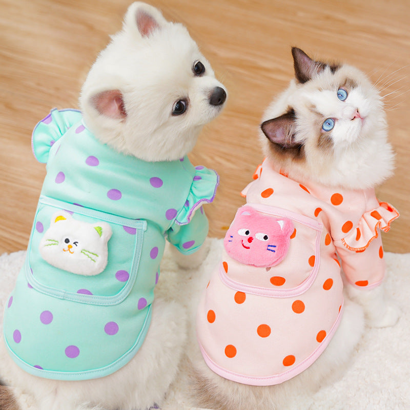 Hundekleidung, Fleece, Herbst/Winter, Punkte-Design