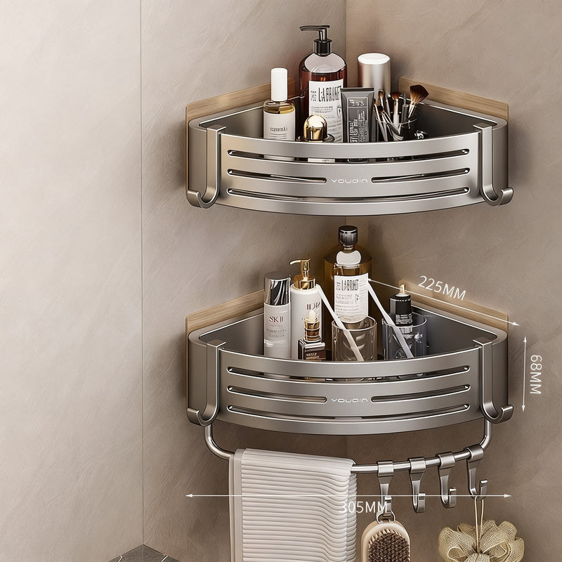 Dreieck-Eckregal für Badezimmer, ohne Bohren