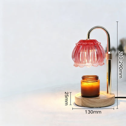 Wachsschmelz-Lampe mit Holzsockel