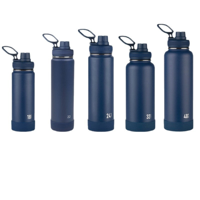 Isolierte Edelstahl-Trinkflasche mit Tragegriff