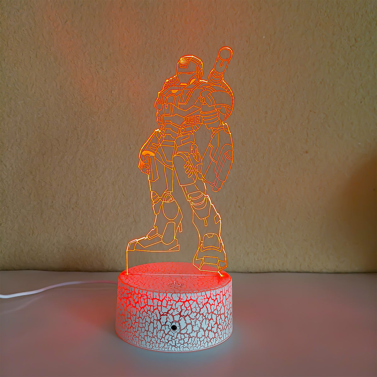 3D-LED-Tischleuchte mit 16 Farben und Fernbedienung