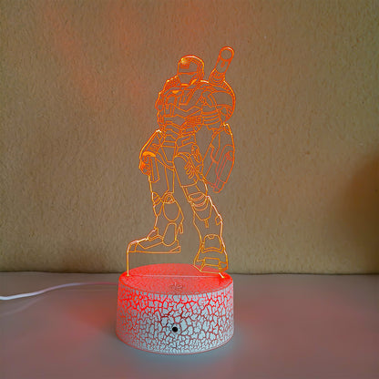3D-LED-Tischleuchte mit 16 Farben und Fernbedienung