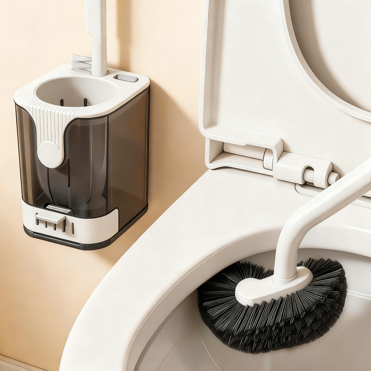 Toilettenbürste mit Halter, wandmontierbar