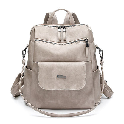Damen-Rucksack aus PU, großes Fassungsvermögen