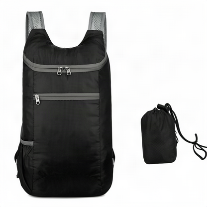 Faltbarer Rucksack ultraleicht – 20 L, Nylon, für Wandern, Reisen & Sport