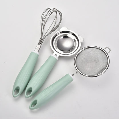Küchensieb und Küchenhelfer-Set aus Edelstahl