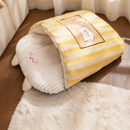 Katzenschlafsack mit Bärenmotiv, wärmend