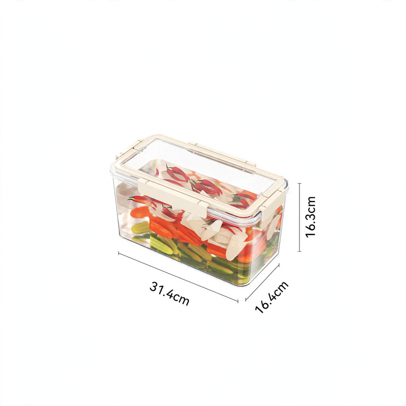 Luftdichte Frischebox aus Kunststoff, rechteckig