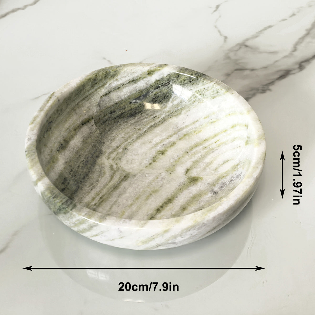 Marmor-Tablett, 20 x 5 cm, handgefertigt