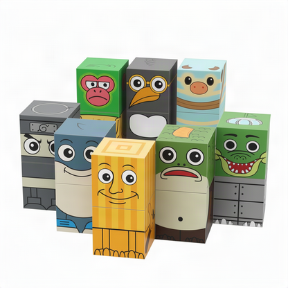 Magnetische Bausteine, Domino-Stil