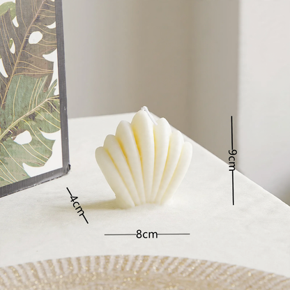 Nordische Duftkerze, Muschelform, handgefertigt