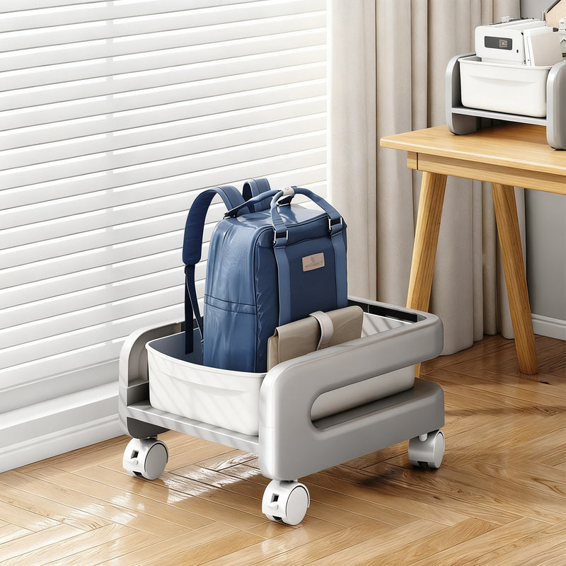 Fahrbarer Rucksackständer mit Rollen