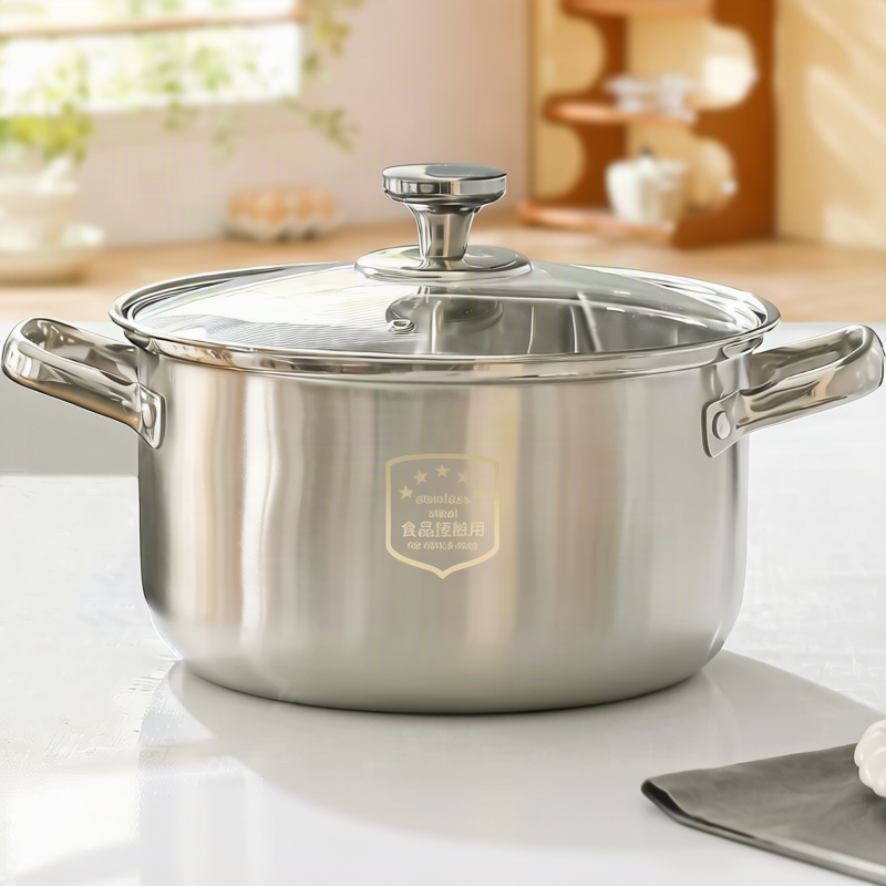 Edelstahl-Kochtopf 20 cm, 1,1–2 L, Modell HD190912