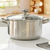 Edelstahl-Kochtopf 20 cm, 1,1–2 L, Modell HD190912