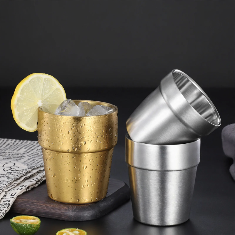 Doppelwandiger Edelstahlbecher 300 ml