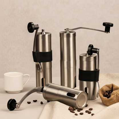 Handkaffeemühle aus Edelstahl