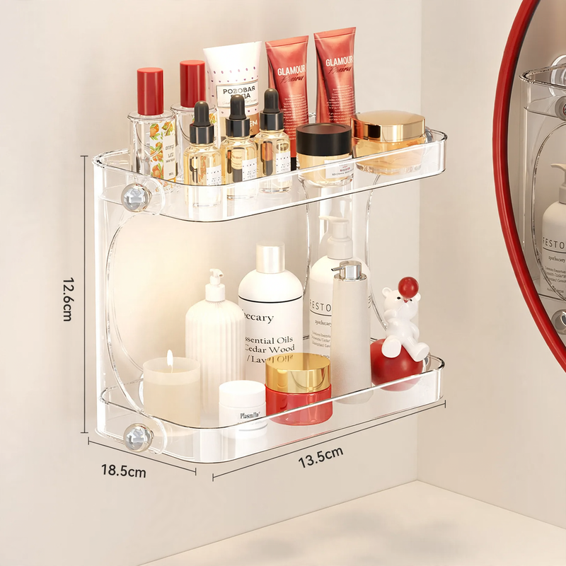 Badezimmer-Regal, Saugnapf, ohne Bohren