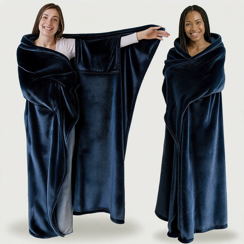 Tragbare Milchfleece-Decke, 152 × 177 cm