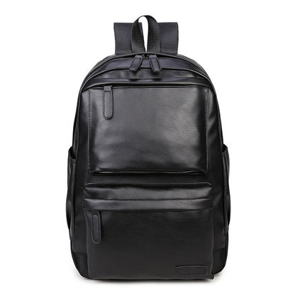 Herren-Rucksack, PU-Leder, kompakt, für Laptop bis 14 Zoll