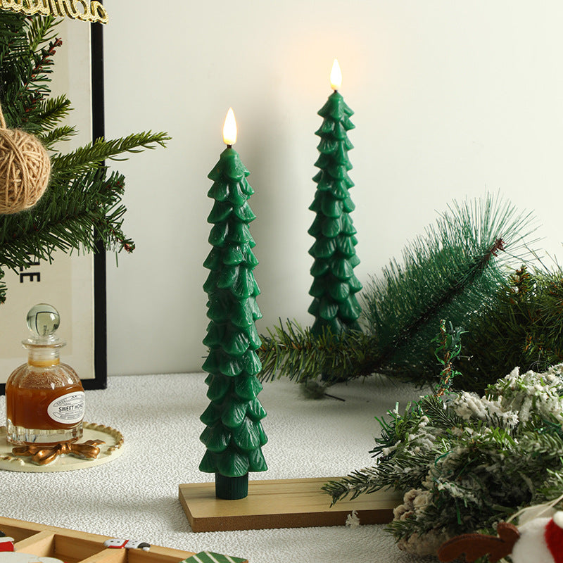 LED-Weihnachtskerze aus Wachs, 4,5 cm × 25 cm