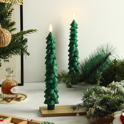 LED-Weihnachtskerze aus Wachs, 4,5 cm × 25 cm