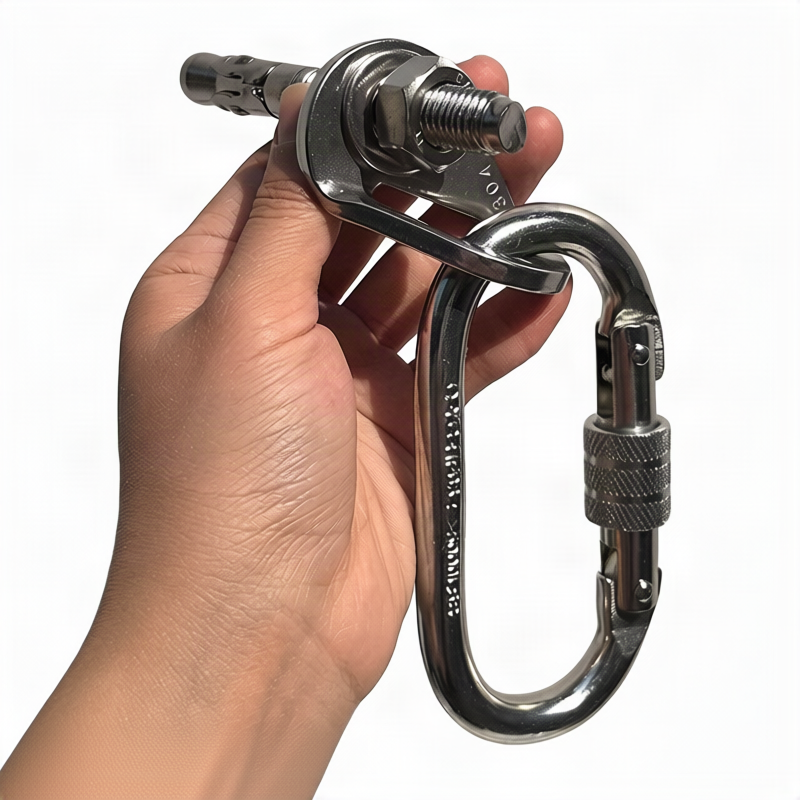 Stahlkarabiner für Klettern, 25 KN
