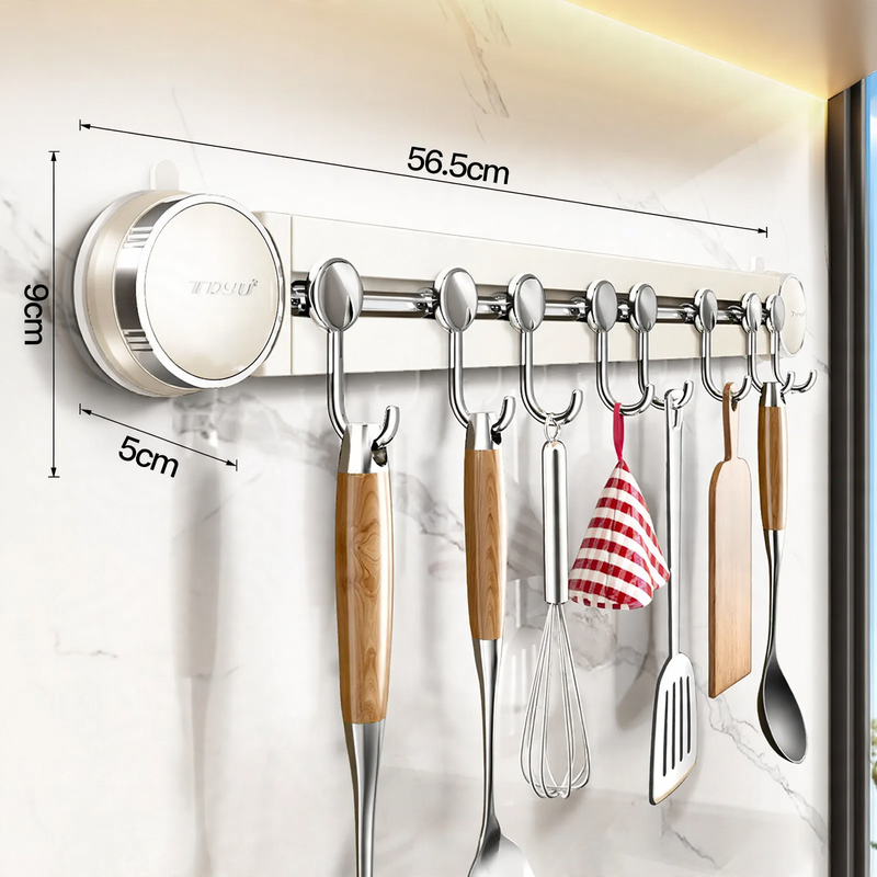 Wandmontage-Regal mit Haken, 6–10 Haken