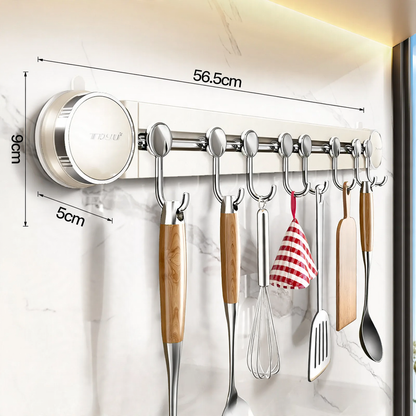 Wandmontage-Regal mit Haken, 6–10 Haken