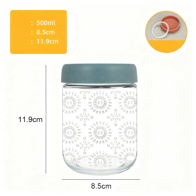 Glasdose mit Deckel, 500 ml