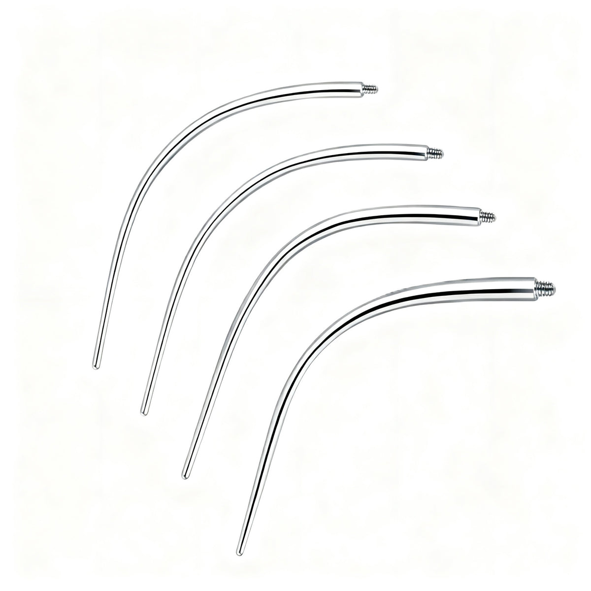 Titan-Piercingstab, flache Basis, Innengewinde