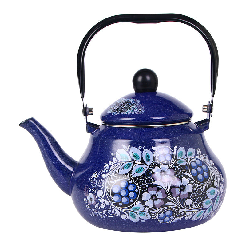 Emaillierte Kanne aus Edelstahl, 1,5–2,5 L