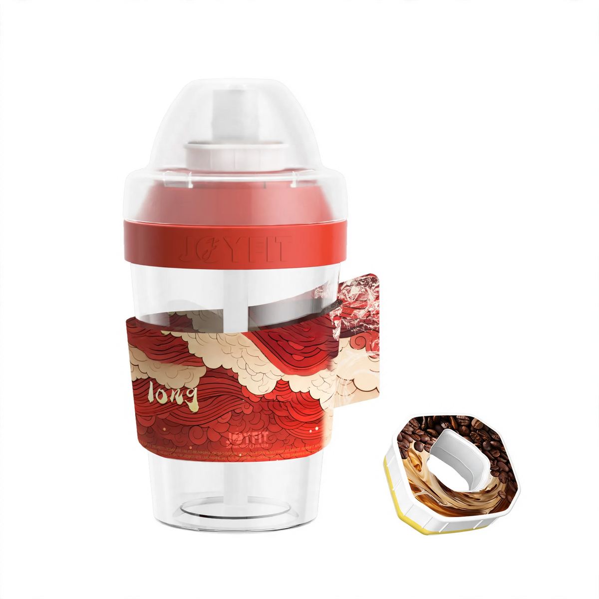 Sporttrinkflasche mit Strohhalm, 400 ml