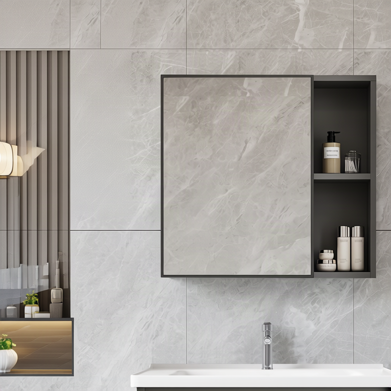 Badezimmerspiegelschrank mit LED und Steckdose