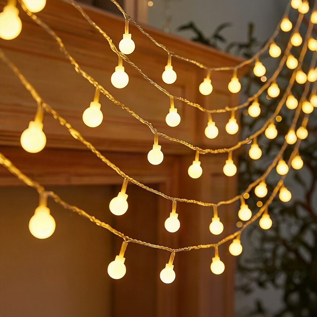 LED-Lichterkette mit Knopfzellenbatterie, 1–3 m